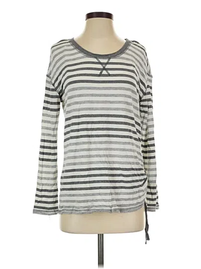Pre-owned Sundays Long Sleeve Top Gray Crew Neck Tops