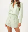 Sundays Lottie Romper In Mint In Green