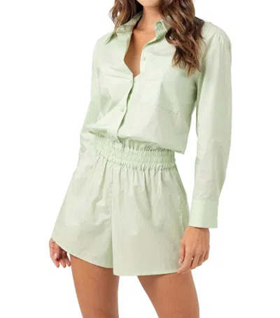 Sundays Lottie Romper In Mint In Green