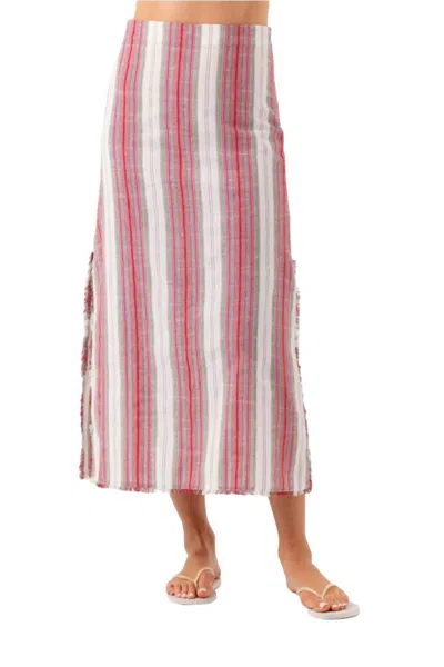 Sundays Louie Skirt In Sunshade Stripe In White