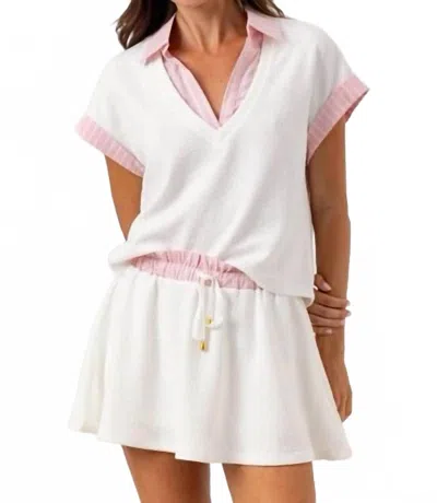 Sundays Lune Boxy Fit Top In Coconut Milk In White