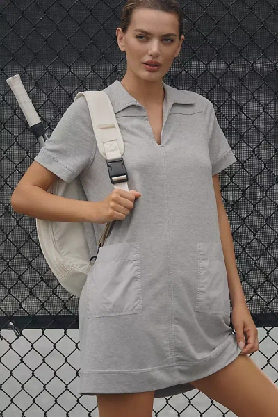 Sundays Mab Short-sleeve Swing Mini Dress In Grey