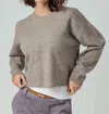Sundays Magda Crewneck Sweater In Heathered Latte In Gray