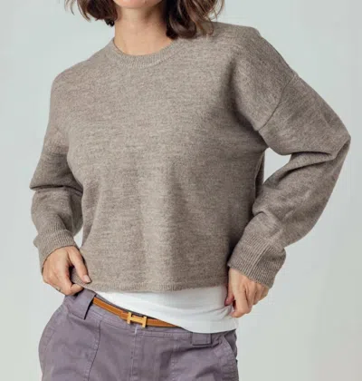 Sundays Magda Crewneck Sweater In Heathered Latte In Gray
