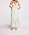 Sundays Marceline Linen Sleeveless Tiered Ruffle Maxi Dress In White
