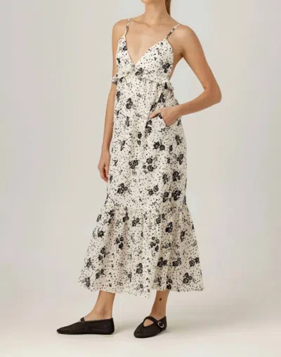 Sundays Marceline Maxi Dress In Falling Petal In White