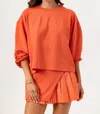 Sundays Marris Pullover Top In Dune In Orange