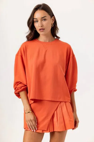 Sundays Marris Pullover Top In Dune In Orange