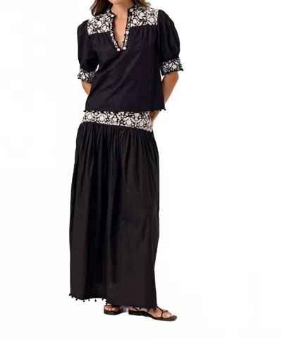 Sundays Matilda Top In Black & White In Multi