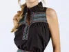 Sundays Miley Top In Black In Multi