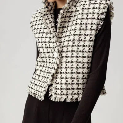 Sundays Miller Vest In Ash Boucle In Multi