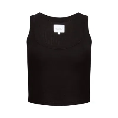 Sundays Naz Crop Tank In Black