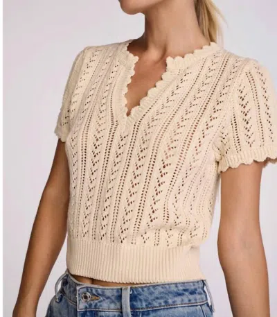 Sundays Nova Short Sleeve Sweater In Natural In Multi