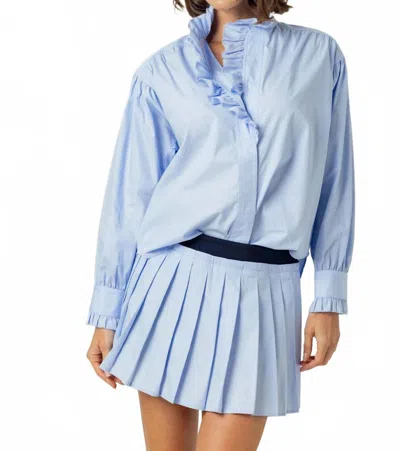 Sundays Opal Button Down Shirt In Della Blue Stripe