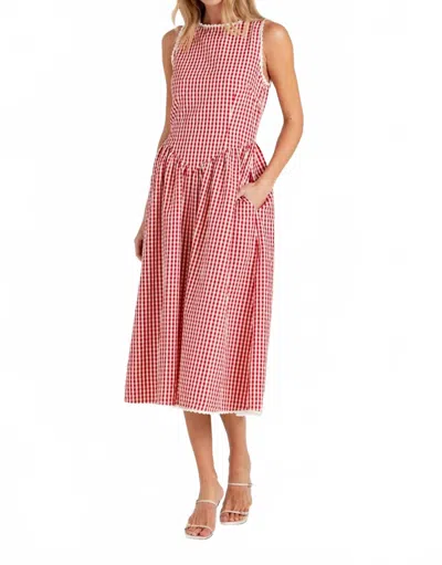 Sundays Paige Midi Dress In Montauk Gingham In Multi