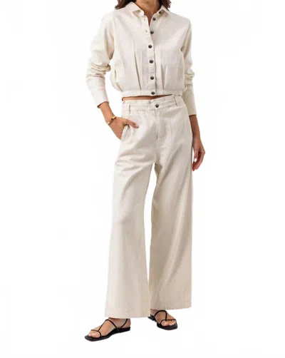 Sundays Paxton Straight Leg Pants In Natural White In Neutral