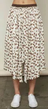 Sundays Perry Skirt In Animal Print In Beige