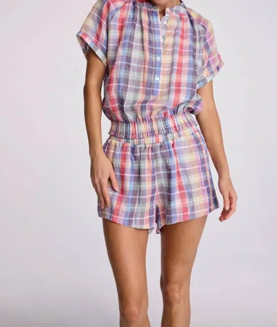 Sundays Plaid Dari Top In Rainbow Plaid