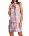 Sundays Plaid Gaelle Dress In Rainbow Plaid In Pink