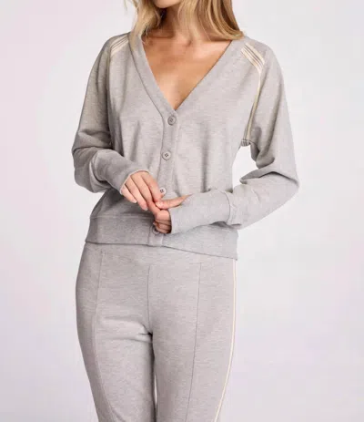 Sundays Poppy Tennis Cardigan In Fog Heather In Multi