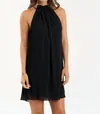 Sundays Presley Halter Dress In Black In Black