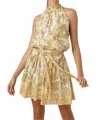 Sundays Printed Lizette Halter Mini Dress In Vintage Botanic In Multi