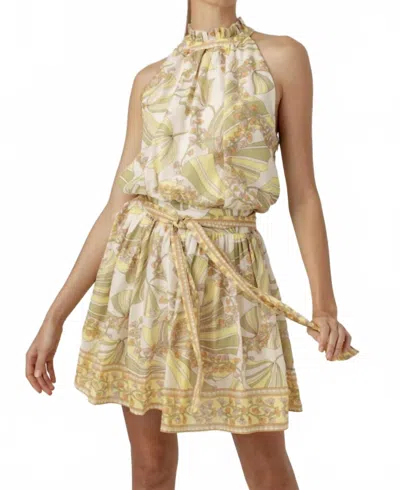 Sundays Printed Lizette Mini Dress In Vintage Botanic In Multi