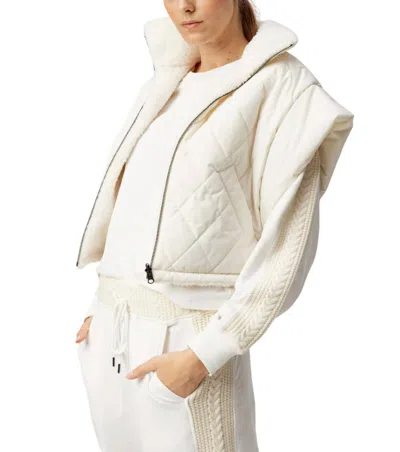 Sundays Rhea Zip Up Vest In Cream