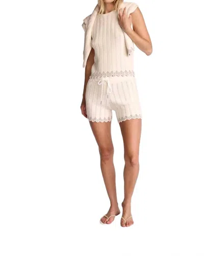 Sundays River Knit Pull On Shorts In Cream In Neutral