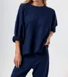 Sundays Romy Essential Pullover In Navy In Blue