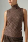 Sundays Roscoe Turtleneck Tank Top In Carob In Brown