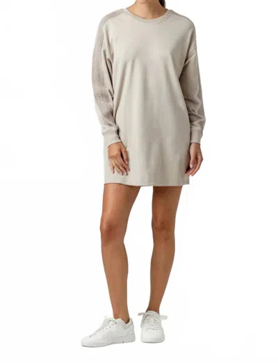Sundays Rosemary Long Sleeve Sweatshirt Dress In Taupe In Gray