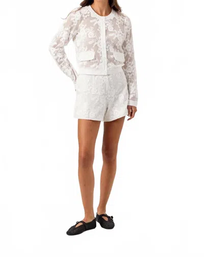 Sundays Rosina Slim Fit Shorts In Coconut Milk In Metallic