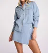 Shop Sundays Rowan Shirt In Light Wash Denim