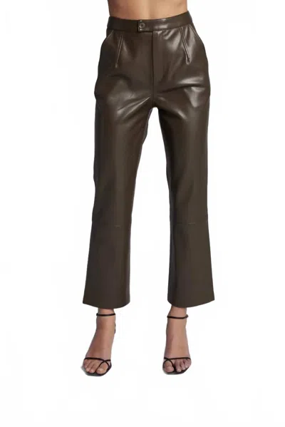 Sundays Runcker Lleather Pants In Forest Night In Green