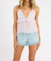 Sundays Ruth Cami Top In Lavender Strip In White