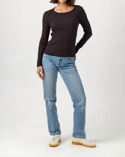 Sundays Sam Tee In Espresso In Black