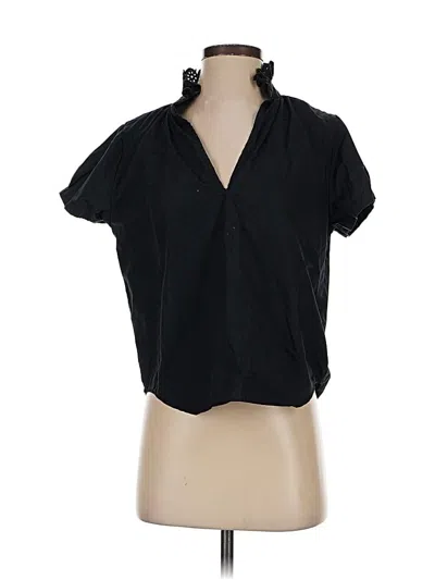 Pre-owned Sundays Short Sleeve Blouse In Black