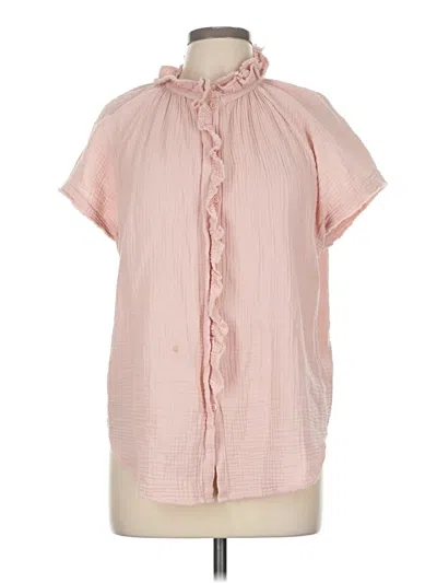 Pre-owned Sundays Short Sleeve Blouse In Pink