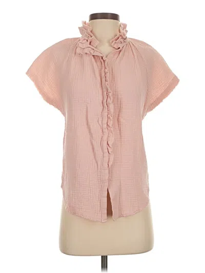 Pre-owned Sundays Short Sleeve Blouse In Pink