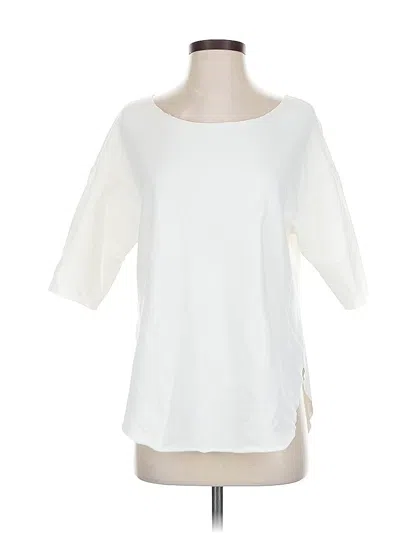 Pre-owned Sundays Short Sleeve Top Ivory Boatneck Tops In White