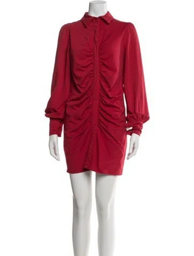 Pre-owned Sundays Silk Mini Dress In Red