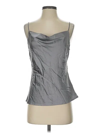 Pre-owned Sundays Sleeveless Silk Top Silver Strapless Neckline Tops