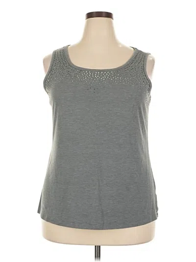 Pre-owned Sundays Sleeveless Top Gray Scoop Neck Tops