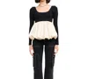 Sundays Sofie The Label Bubble Shirt In Black/white In Multi