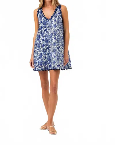Sundays Solene Dress In Toile De Jouy In Blue