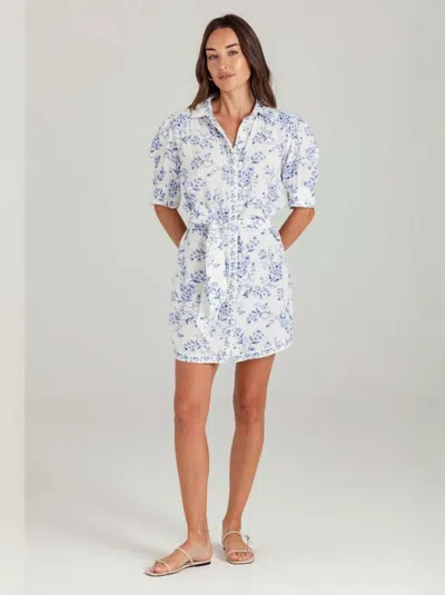 Sundays Solstice Dress In Azure Bloom Print In Multi