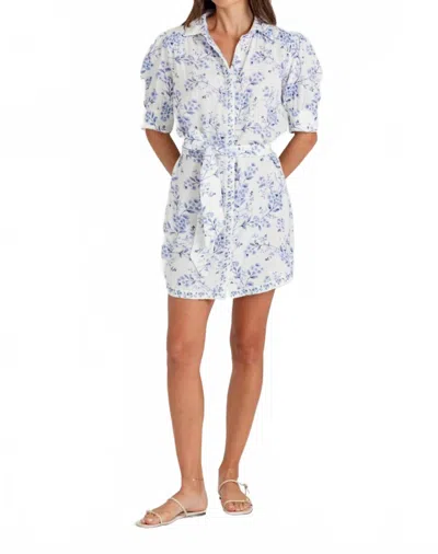 Sundays Solstice Mini Dress In Azure Bloom Pri In White