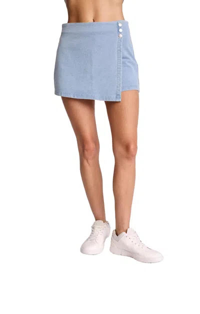 SUNDAYS SORREL HIGH WAIST SKORT IN LIGHT WASH DENIM