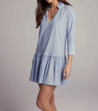 Sundays Spruce Dress In Upstate Stripe In Blue